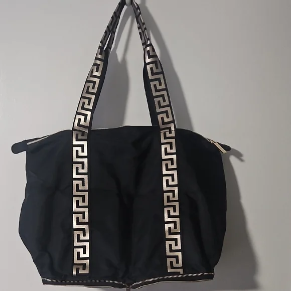 Versace Black and Gold Shoulder Bag